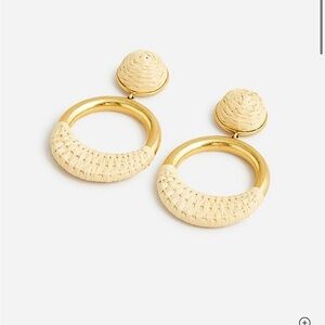 J. Crew Faux Raffia-wrapped Hoop Earrings For Women